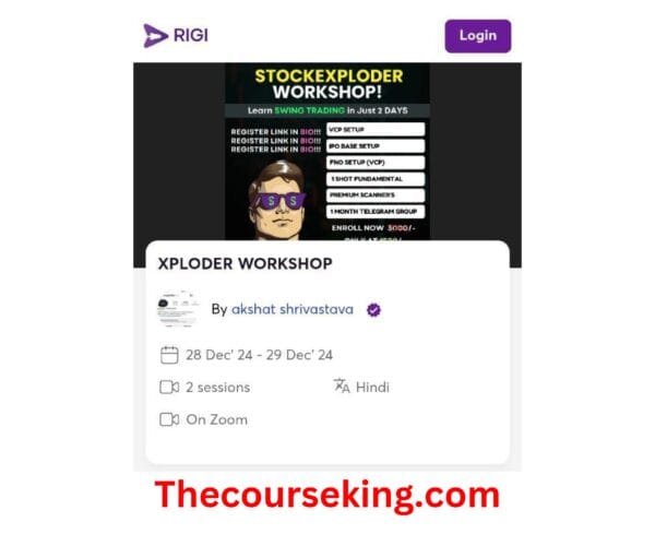 Stock Exploder Latest December batch workshop 2024