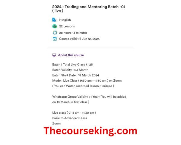 IITIAN Trader 2024 Trading and Mentoring Batch 01 March - April