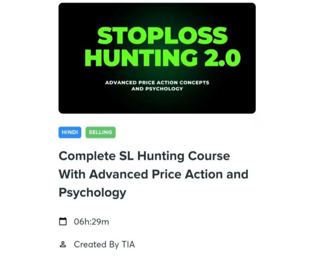 Trader in action Stoploss Hunting 2.0 Complete SL Hunting Course With Advance Price Action And Psychology