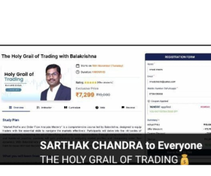The Holy Grail of Trading with Balakrishna Course